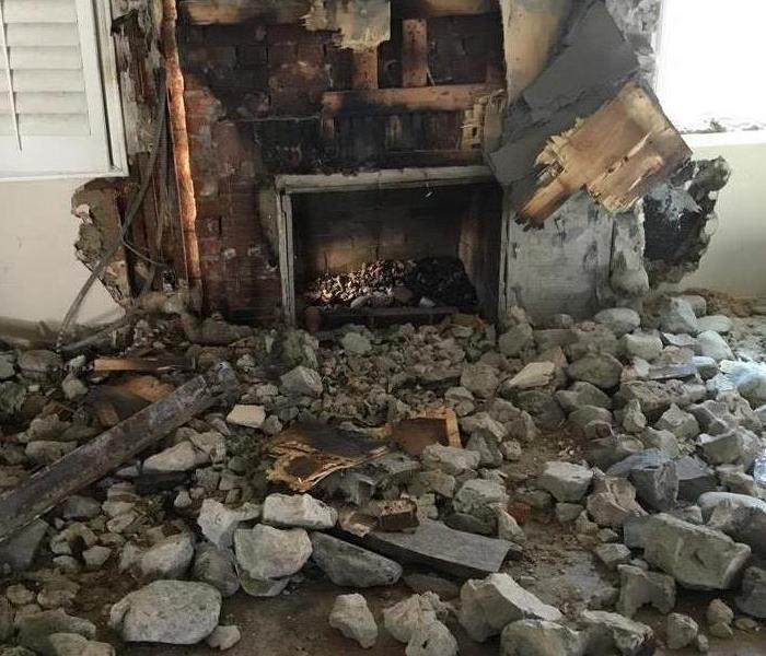 Aftermath of a Fireplace Fire