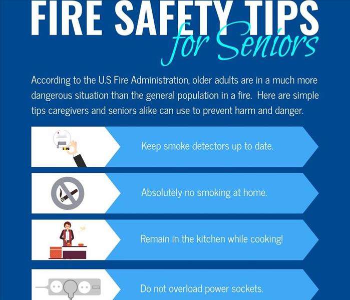 blue and white fire safety check list for senior 