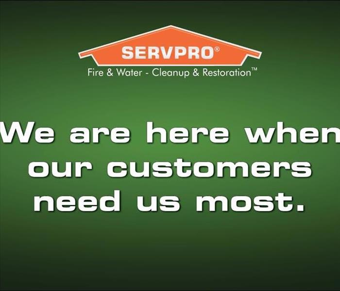 SERVPRO sign with quote